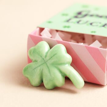 Tiny Matchbox Ceramic Clover Token, 3 of 3