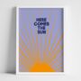 Here Comes The Sun Beatles Print Lilac, thumbnail 8 of 10