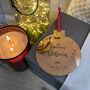 Personalised Gold Round Christmas Tree Dec 23, thumbnail 11 of 11