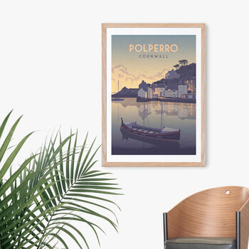 Polperro Cornwall Travel Poster Art Print, 4 of 8