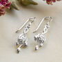 Sterling Silver Celtic Tails Dangly Earrings, thumbnail 1 of 3