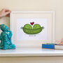 Peas In A Pod Valentines Or Wedding Gift Print, thumbnail 3 of 5