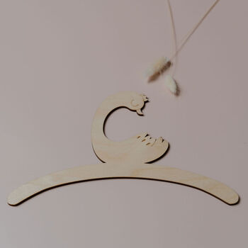 Personalised Childrens Coat Hanger With Duck Design, 3 of 5