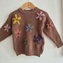Hand Embroidered 'Flower' Baby And Toddler Jumper, thumbnail 9 of 11