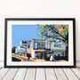 The Gatsby And The Rex, Berkhamsted Illustration Print, thumbnail 1 of 2