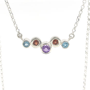 Sterling Silver And Gemstone Necklace, 2 of 5