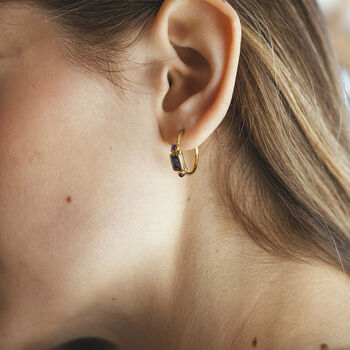 Nya Hoops Iolite And Amethyst, 7 of 9