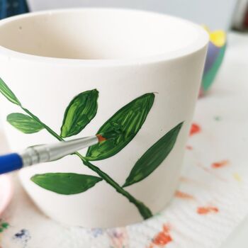 Handmade Jesmonite Paint Your Own Plant Pot Kit, 4 of 6