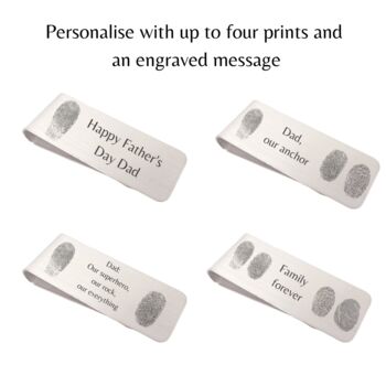 Personalised Engraved Fingerprint Money Clip, 3 of 4
