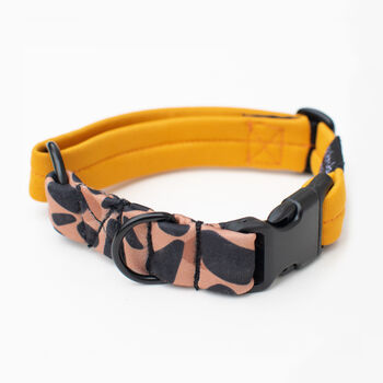 Leopard Print And Yellow • Padded Dog Collar, 2 of 5