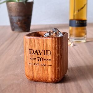 Personalised Solid Oak Double Egg Cup By MijMoj Design