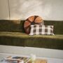 H Kliving Vineyard Brown Woven Check Cushion, thumbnail 4 of 4