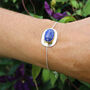 Lapis Lazuli Gemstone Sterling Silver Bracelet, thumbnail 4 of 7