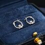 Sterling Silver Claddagh Hoop Earrings, thumbnail 1 of 12