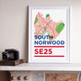 Se25 South Norwood A3 Print, thumbnail 1 of 2