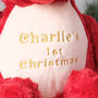 Personalised 1st Christmas Red Tummi Bear, thumbnail 2 of 5