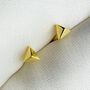 Sterling Silver Tiny Spike Stud Earrings, thumbnail 3 of 6