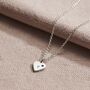 Personalised Mini Heart Initial Birthstone Necklace, thumbnail 5 of 8