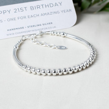 21st Birthday Bracelet, Kate, Sterling Silver, 4 of 6