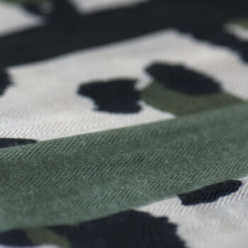 Leopard Print Stripe Personalised Summer Scarf, 6 of 12