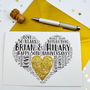 Personalised 50th Wedding Anniversary Love Sparkle Card, thumbnail 5 of 11