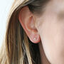 Sterling Silver Sparkle Cut Butterfly Stud Earrings, thumbnail 3 of 3