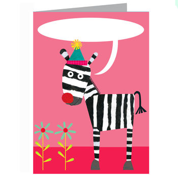 Personalised Bubble Zebra Card, 4 of 4