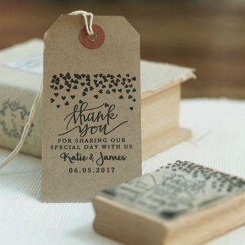 Hearts Design Wedding Favour Stamp, 2 of 4