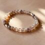 Grey Banded Agate Gemstone Bracelet, thumbnail 3 of 5