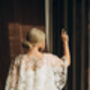 Floral Lace Cape Beaded Wedding Dress Cover Up, thumbnail 5 of 12
