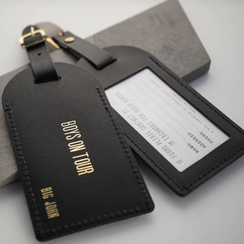Personalised Leather Luggage Tag, 5 of 5
