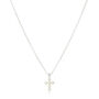 Girl's Serenity Sterling Silver Pearl Cross Necklace, thumbnail 2 of 3