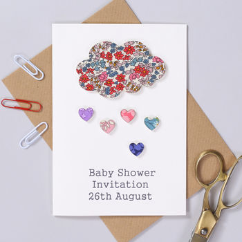 Personalised Liberty Baby Shower Invitation, 2 of 2