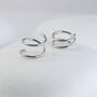 Illusion Hoop Earrings In Sterling Silver, thumbnail 7 of 9