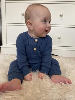 Personalised Ribbed Romper, 9 of 12