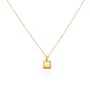 Gold Square Frame Necklace, thumbnail 3 of 4