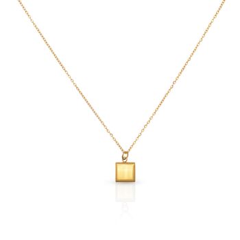 Gold Square Frame Necklace, 3 of 4