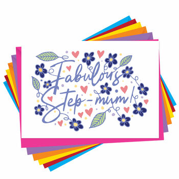 Fabulous Step Mum Floral Mothers Day Card, 2 of 3