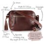 Leather Camera Cross Body Bag, Distressed Brown, thumbnail 5 of 5