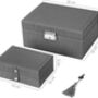 Two Tier Jewellery Storage Box Travel Case, thumbnail 2 of 8