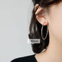 Sterling Silver Sleeper Fastening Hoop Earrings, thumbnail 7 of 9