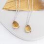 Genuine Yellow Citrine Droplet Necklace Sterling Silver, thumbnail 2 of 11