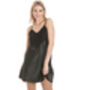 Bristish Made Black Short Satin Nightdress With Lace Detail Ladies Size Eight To 28 UK, thumbnail 1 of 4