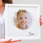 Personalised Family Watercolour Portrait Framed Print, thumbnail 6 of 9
