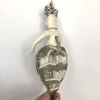Christmas Tree Topper Beaded Heart 'Flo', 6 of 10