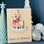 Personalised 1st Christmas Reindeer Card Decoration, thumbnail 5 of 11