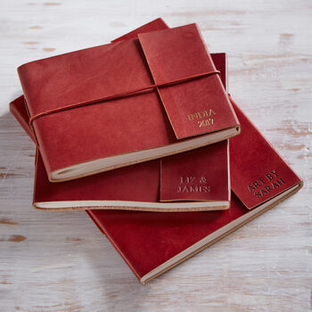 Personalised Distressed Leather Photo Album, 2 of 11