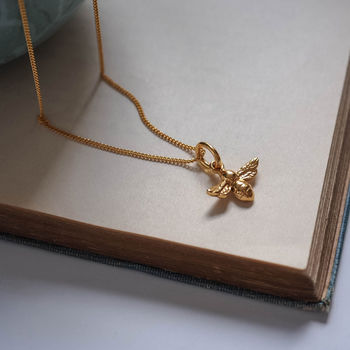 Bumble Bee Necklace In Silver Or Gold, 3 of 9