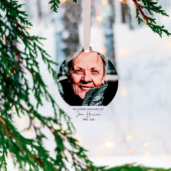 Personalised Memorial Photo Tree Decoration Memory Gift, 7 of 9