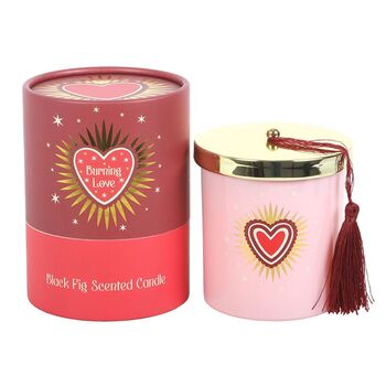 Burning Love Black Fig Scented Candle, 3 of 3